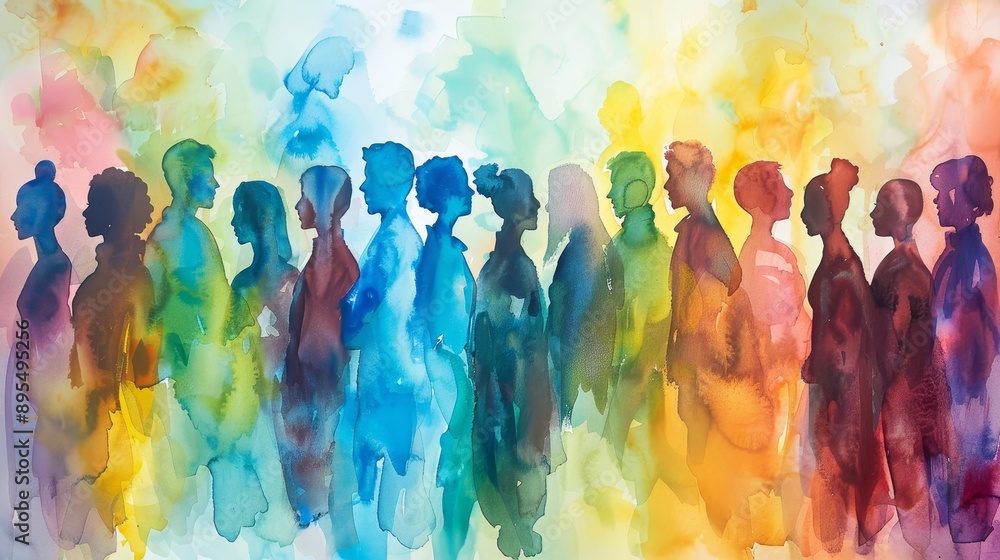 A group of individuals of different ages, genders, and ethnicities stand in a line together, symbolizing unity, diversity, and community. A group of individuals of different ages, genders, and ethnicities stand in a line together, symbolizing unity, diversity, and community.