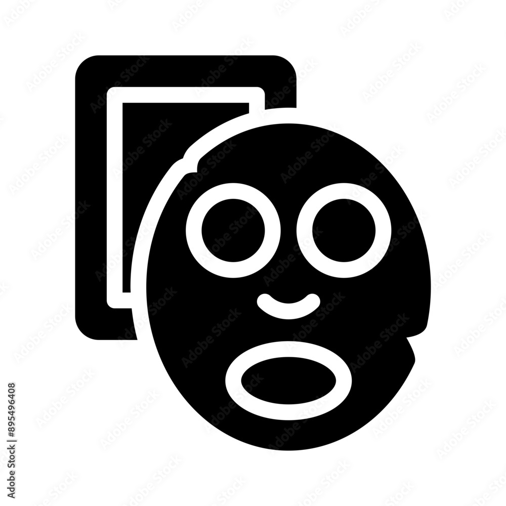Sheet mask glyph icon Sheet mask glyph icon