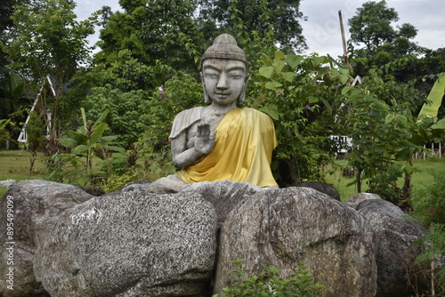 The Golden Pagoda of Namsai, also known as Kongmu Kham, in the Tai-Khamti language, is a Burmese-style Buddhist temple photo