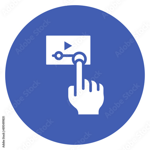 Interactive Video icon vector image. Can be used for Augmented Reality.