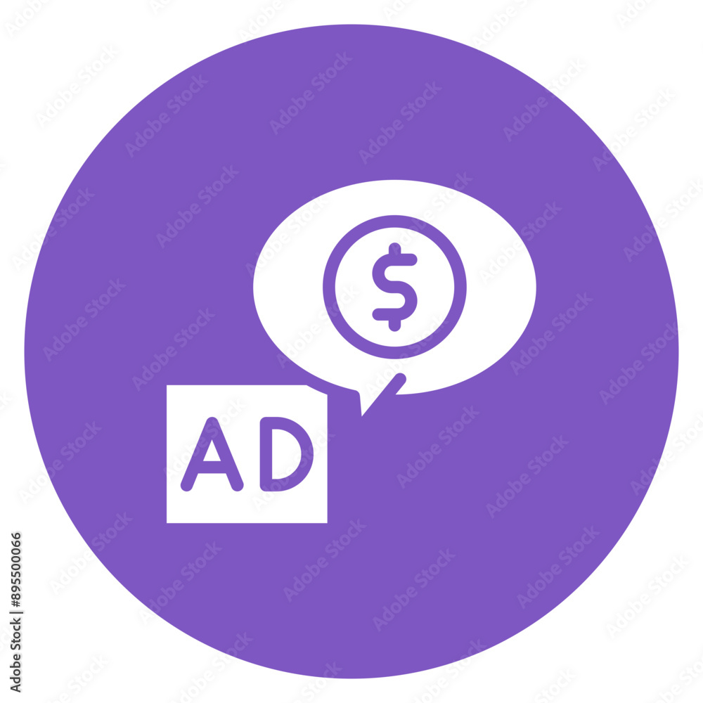 Ad Revenue icon vector image. Can be used for Live Streaming.