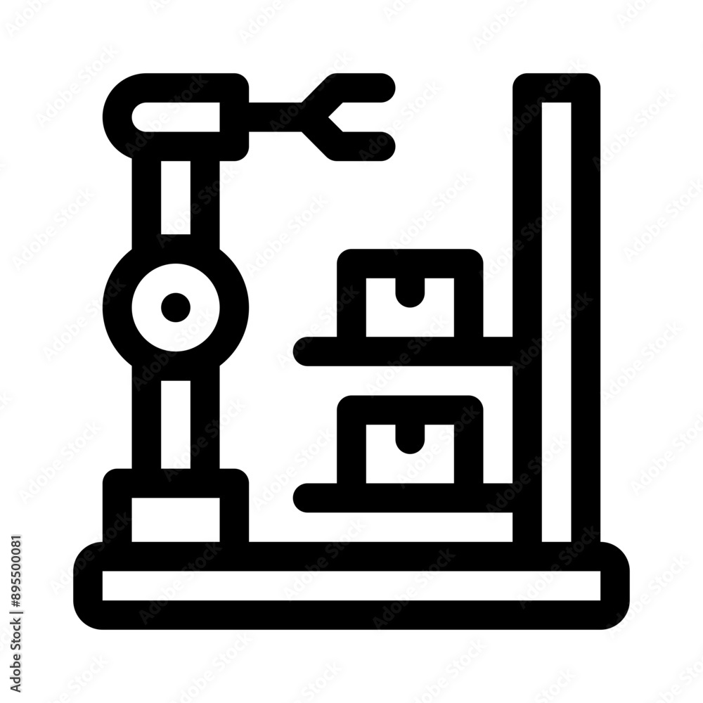 warehouse robot line icon warehouse robot line icon