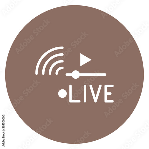 Live Streaming icon vector image. Can be used for Live Streaming.