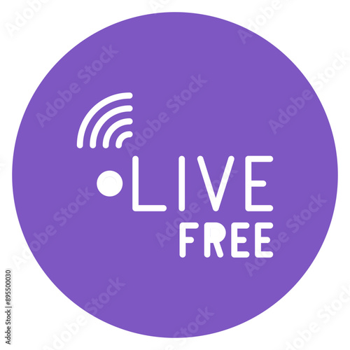 Free Live Stream icon vector image. Can be used for Live Streaming.