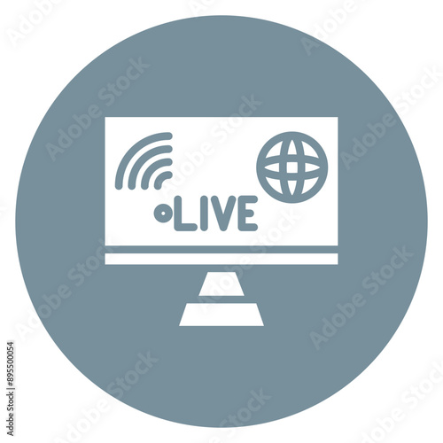 Streaming Platform icon vector image. Can be used for Live Streaming.