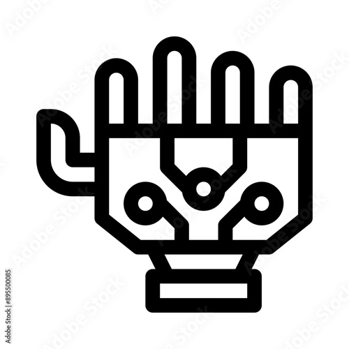 prosthetic line icon