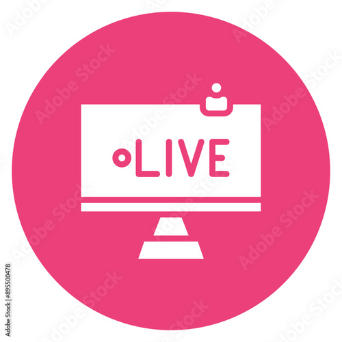 Live Tv icon vector image. Can be used for Live Streaming.