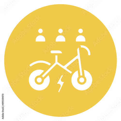 Electric Bike Share icon vector image. Can be used for Personal Transportation.