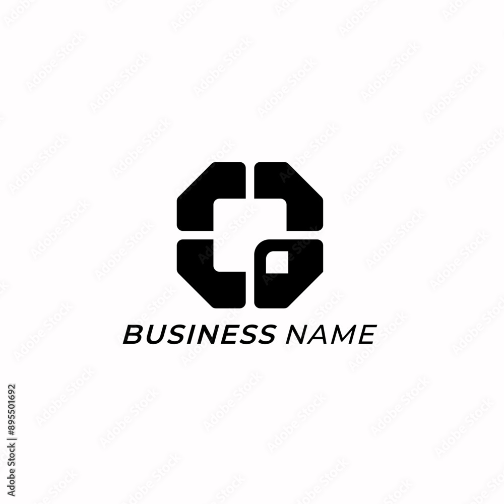 Obraz premium design logo creative letter G and square