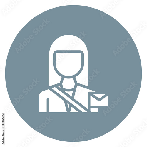 Postwoman icon vector image. Can be used for Postal Service.