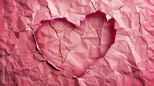 Wallpaper Mural Pink Torn Heart Torontodigital.ca