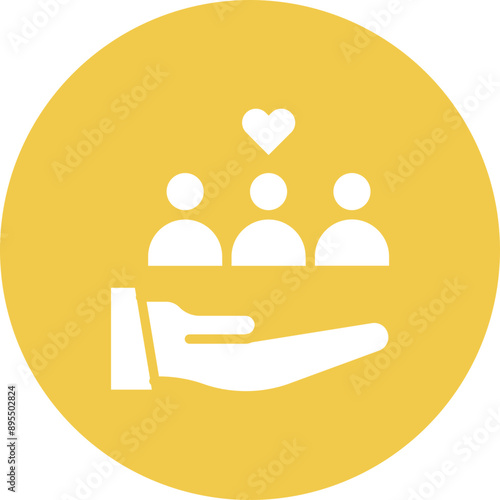 Community Support icon vector image. Can be used for Charity.