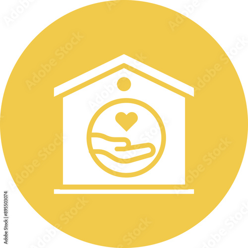 Shelter icon vector image. Can be used for Charity.