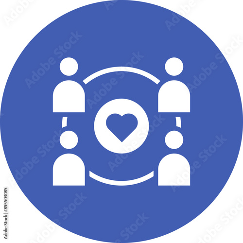 Support Network icon vector image. Can be used for Charity.