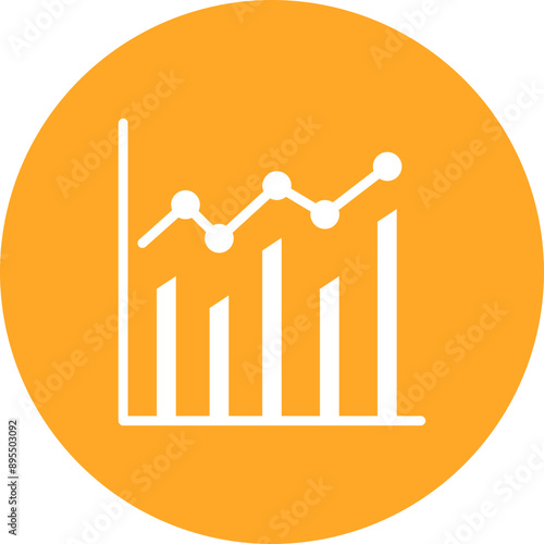 Bar Chart icon vector image. Can be used for Business Performance.