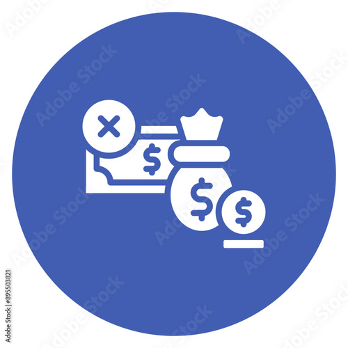 Loan Denial icon vector image. Can be used for Loan.
