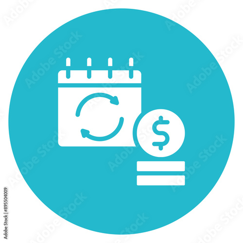 Repayment Schedule icon vector image. Can be used for Loan.