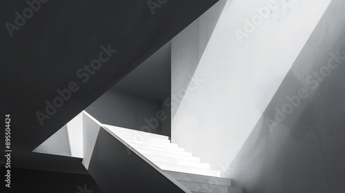 Architectural abstraction with background illustration