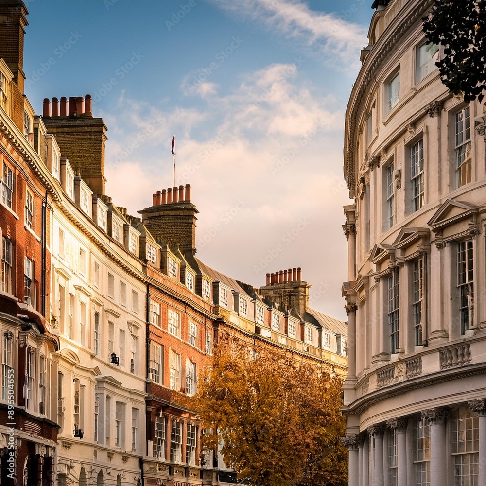 Fototapeta premium crescent in London, AI generated