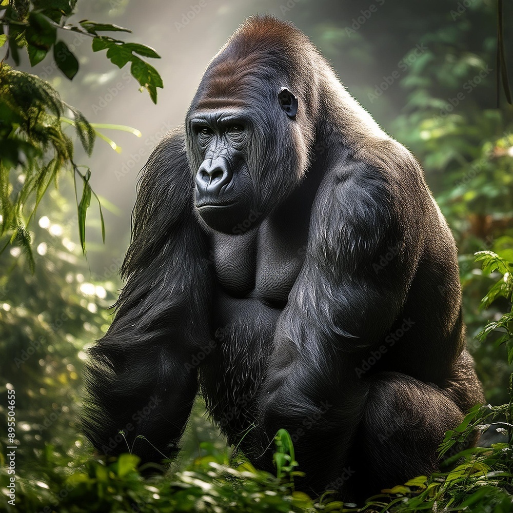 Naklejka premium gorilla, AI generated