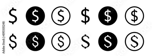 dollar sign icon. money sign logo. American dollar currency or dollar symbol flat icon.