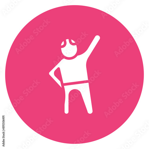 Gentle Exercise icon vector image. Can be used for Elderly Care.