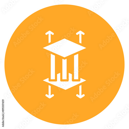Layer Adhesion icon vector image. Can be used for Additive Maufacturing.