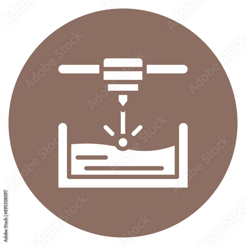 Stereolithography icon vector image. Can be used for Additive Maufacturing.