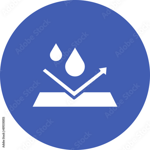 Water resistant icon vector image. Can be used for Sun Protection.