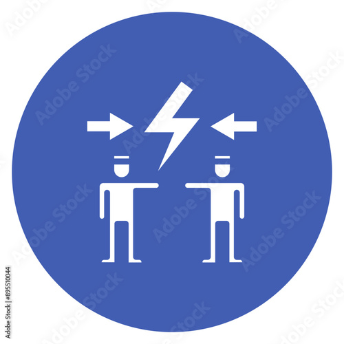 Conflict Resolution icon vector image. Can be used for Organization.