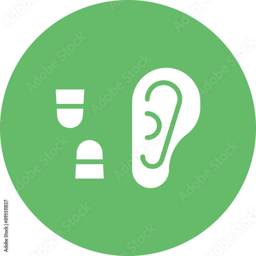 Earplugs icon vector image. Can be used for Physical Wellbeing.