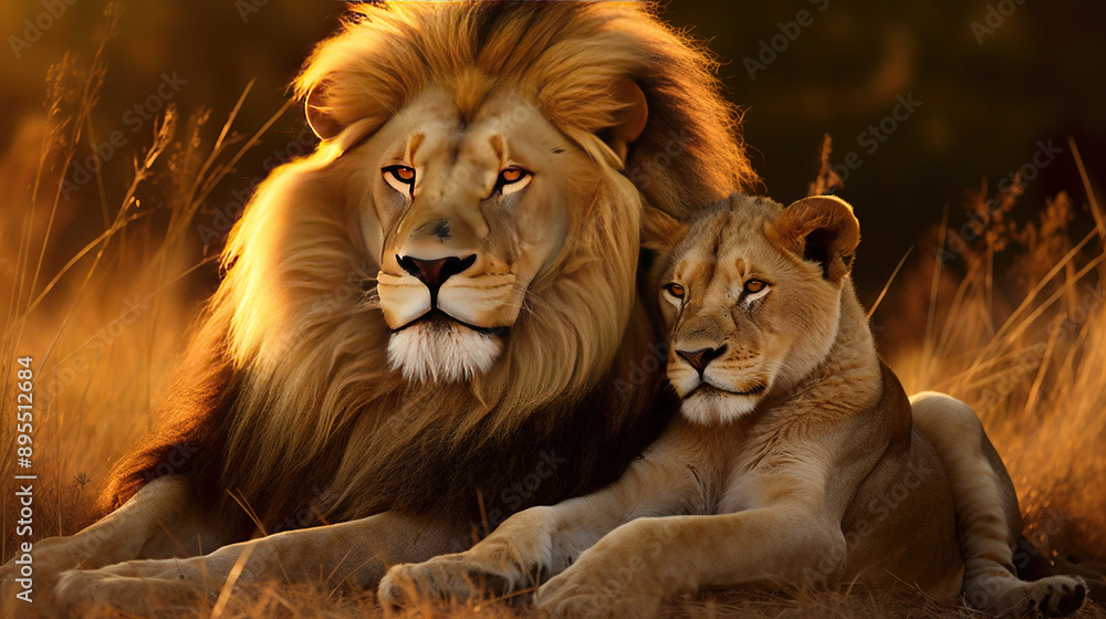 Fototapeta premium portrait of a lion