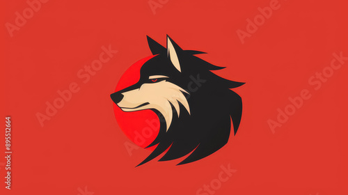 Wallpaper Mural A fierce and bold direwolf tattoo design, perfect for a logo or emblem that embodies strength and loyalty. Eyecatching and unique. Torontodigital.ca