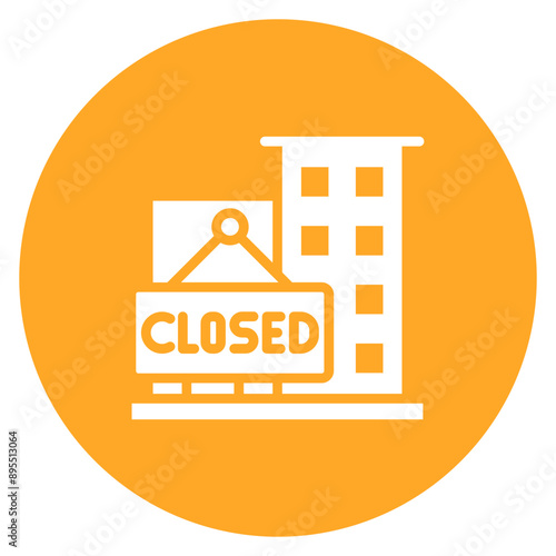 Closure icon vector image. Can be used for Business Disruption.