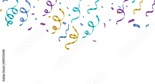 Vector confetti. confetti fall transparent background. Multicolored confetti png. holiday, birthday.	