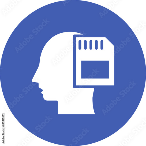 Memory icon vector image. Can be used for ADHD.