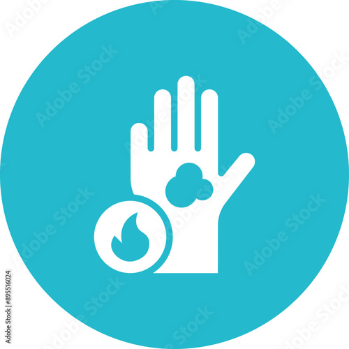 Burn Severity icon vector image. Can be used for Skin Burns.
