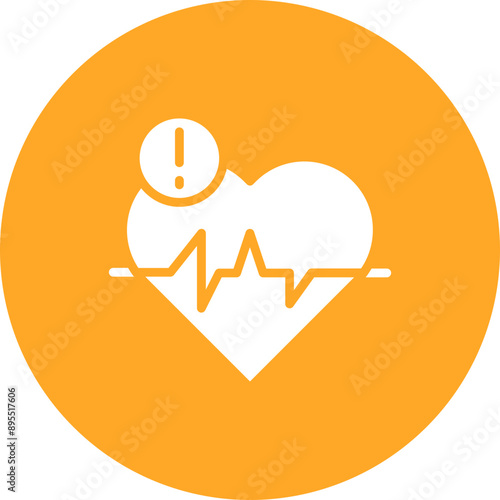 Elevated Heart Rate icon vector image. Can be used for Allergy Symptoms.