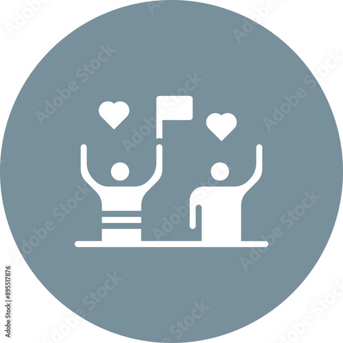 Fans icon vector image. Can be used for Social Relationship.