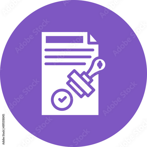 Authority Approved icon vector image. Can be used for Compilance and Regulation.
