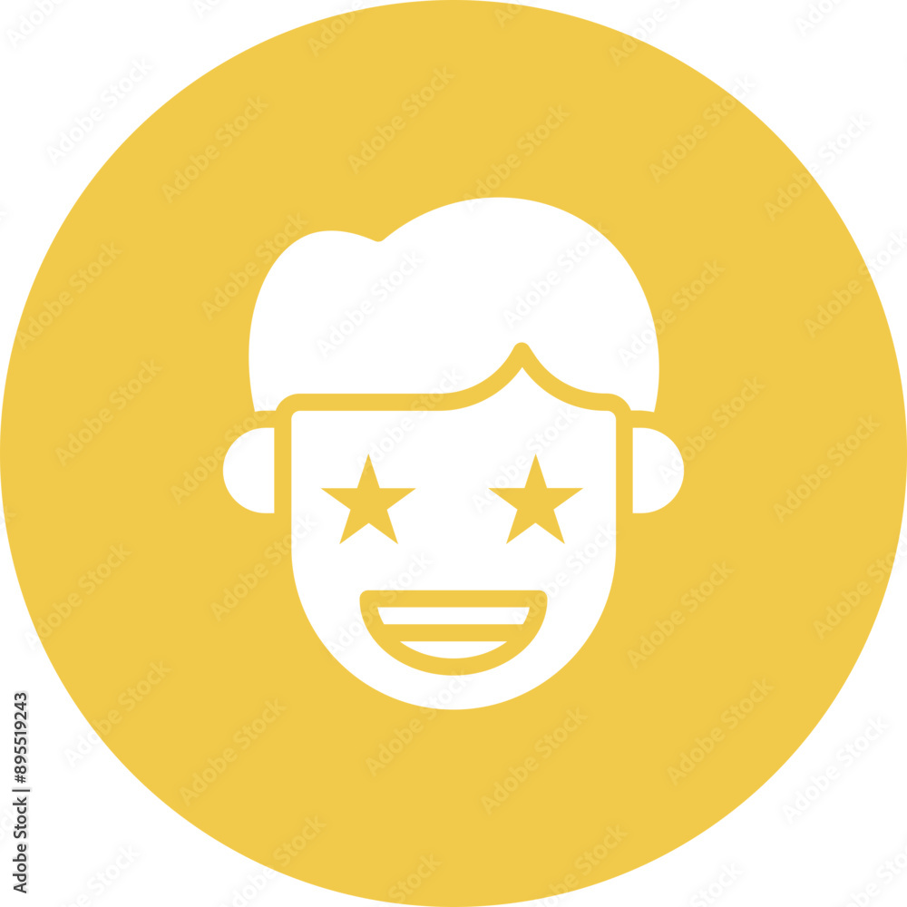Obraz premium Excited icon vector image. Can be used for Human Emotions.