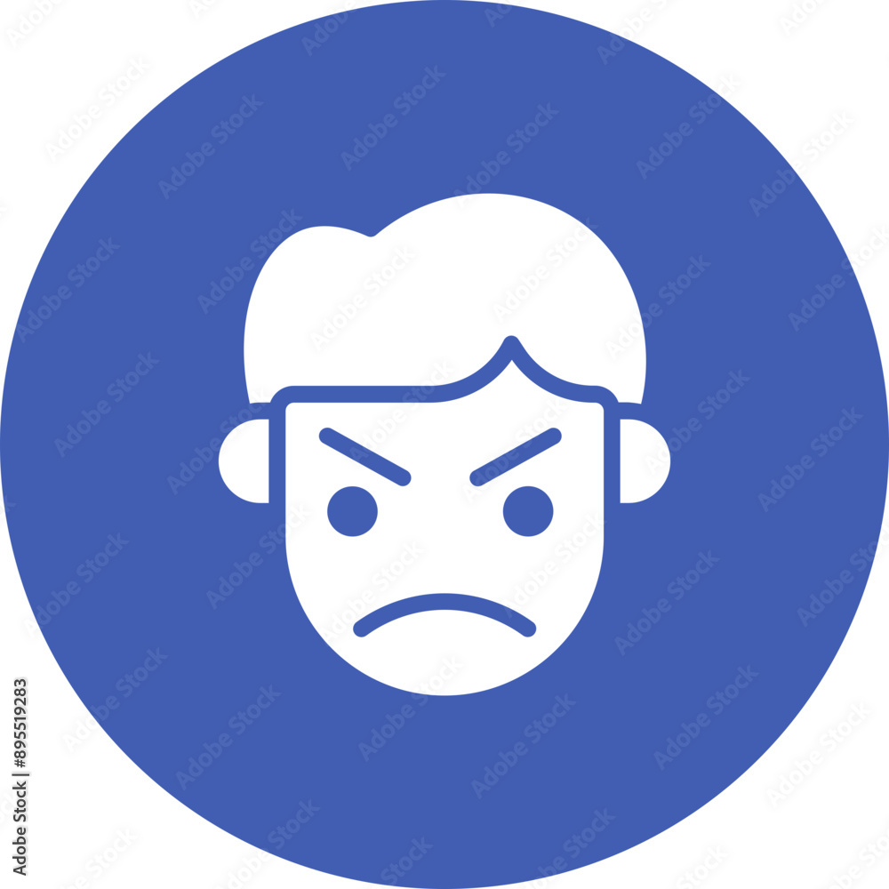 Grumpy icon vector image. Can be used for Human Emotions. Grumpy icon vector image. Can be used for Human Emotions.