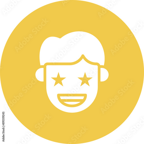 Excited icon vector image. Can be used for Human Emotions.