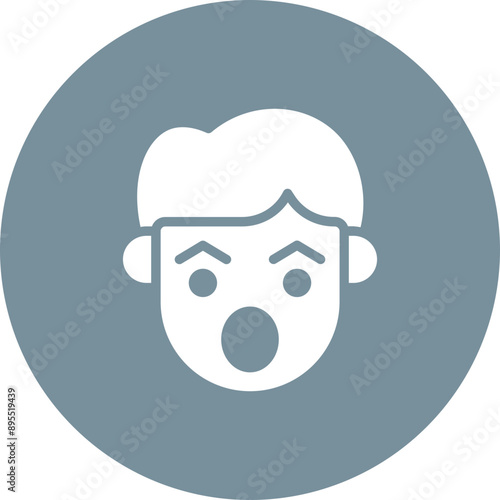 Surprised icon vector image. Can be used for Human Emotions.