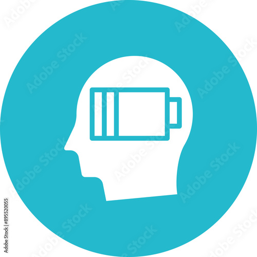 Drained Brain icon vector image. Can be used for Burnout.
