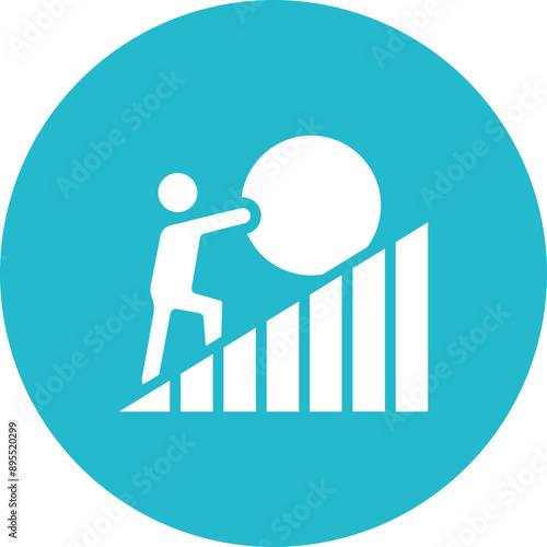 Struggle icon vector image. Can be used for Burnout.