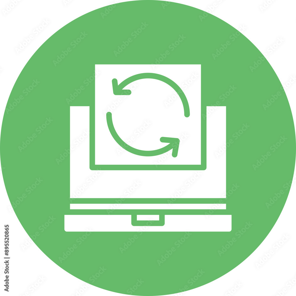 Restart icon vector image. Can be used for 3d Printing. Restart icon vector image. Can be used for 3d Printing.