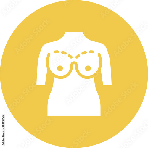 Breast Augmentation icon vector image. Can be used for Plastic and Cosmetic Surgery.