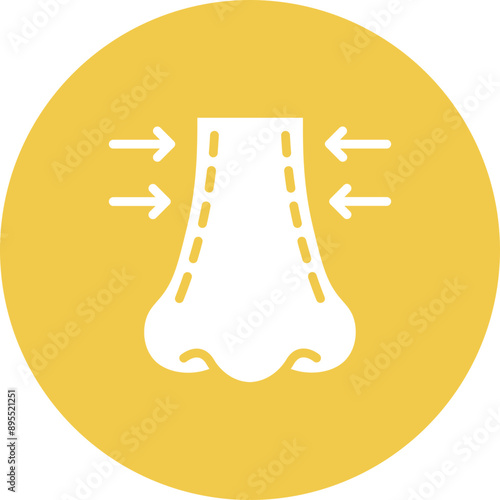 Rhinoplasty icon vector image. Can be used for Plastic and Cosmetic Surgery.