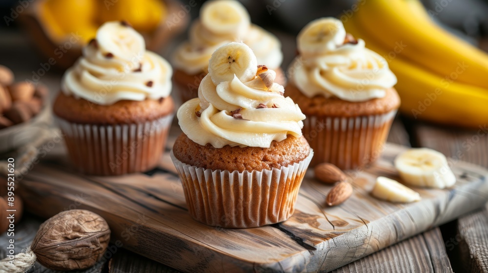The national cuisine of Thailand. Banana cupcake. The national cuisine of Thailand. Banana cupcake.